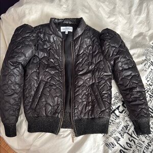 Simonetta girls size 10 Black Puffer Jacket gorgeous stylish, one of a kind